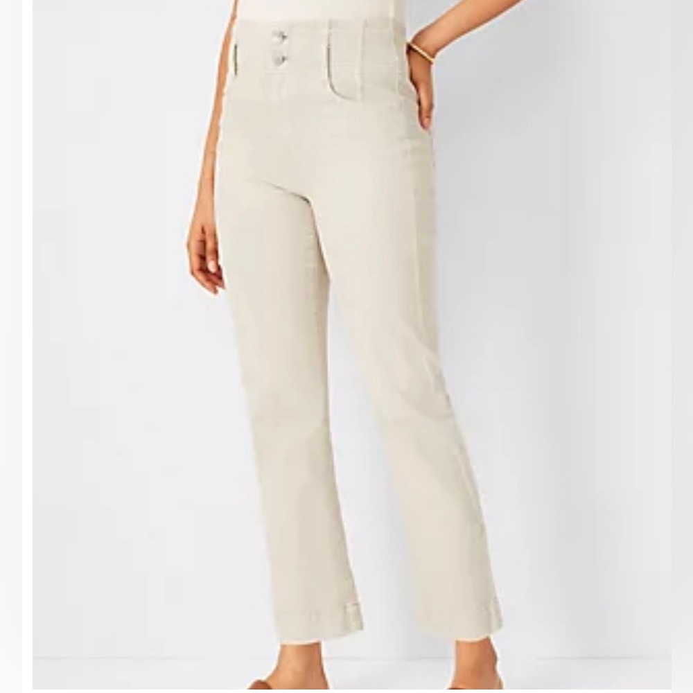 Ann Taylor Quarter Pocket High Rise Straight Leg